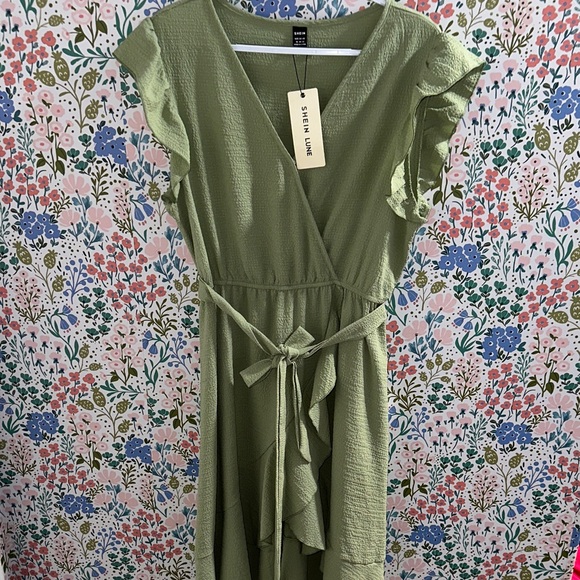 SHEIN Dresses & Skirts - SHEIN Olive Green High Low Dress